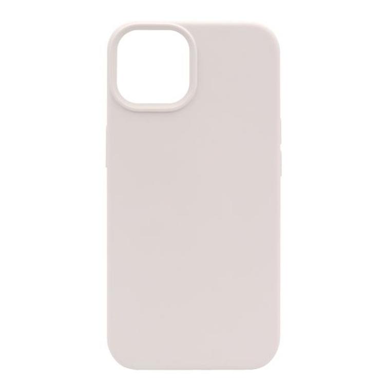 Silikonski ovitek (liquid silicone) za Apple iPhone 14, mehak, bež