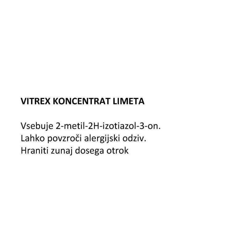 Besedilo z opozorili o sestavi in varnosti koncentrata za čiščenje vetrobranskega stekla