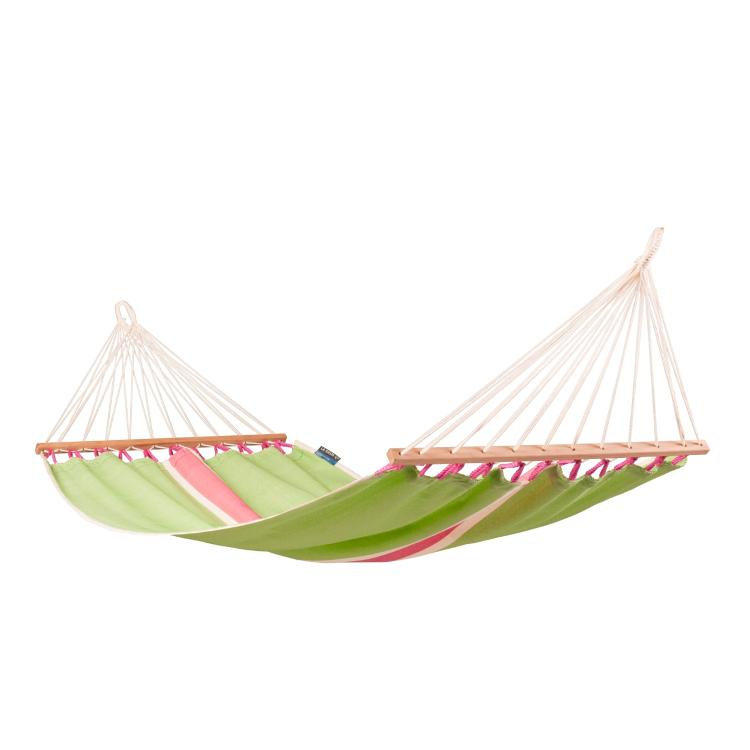 Zunanja viseča mreža La Siesta Fruta Kiwi Single, z robnimi palicami, 190 x 110 cm_1