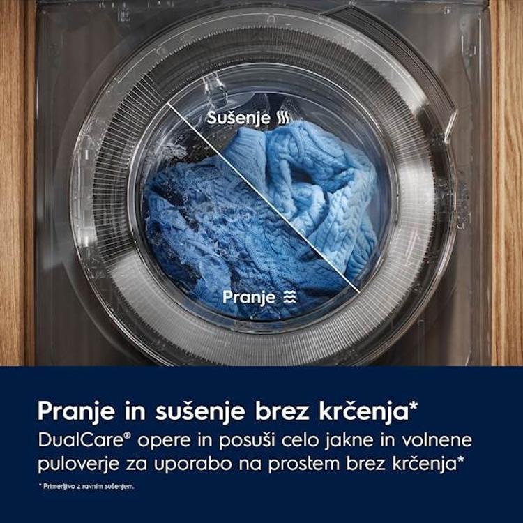 Pralno-sušilni stroj Electrolux EW8W4402QE, 11+7 kg, D