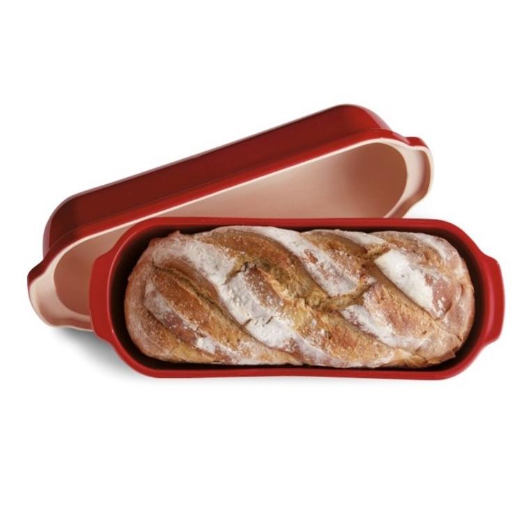 Pekač za kruh Emile H Grand Cru, rdeč s pokrovom, 4,5 L_4