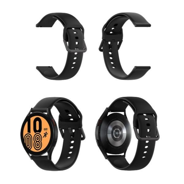 Silikonski pašček za Samsung Watch4, 20 mm, črn_1