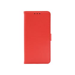Rdeča preklopna torbica za Samsung Galaxy A57 5G z magnetnim zapiranjem nudi zanesljivo zaščito in eleganten videz
