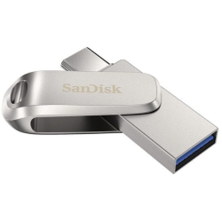 USB ključ SanDisk 512GB, USB-C, USB-A, Ultra Dual LUXE, 3.1, srebrn, kovinski