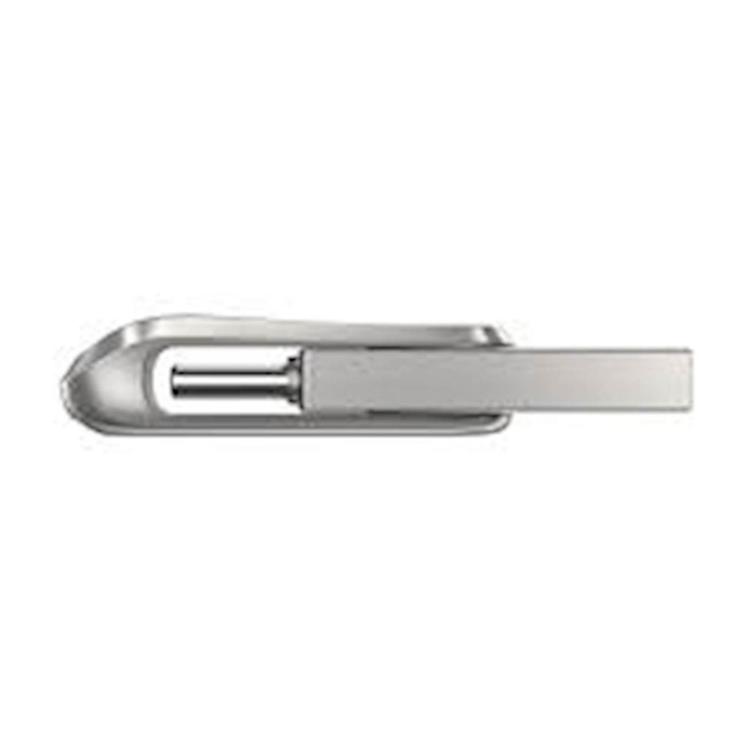 USB ključ SanDisk 512GB, USB-C, USB-A, Ultra Dual LUXE, 3.1, srebrn, kovinski