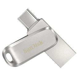 USB ključ SanDisk 512GB, USB-C, USB-A, Ultra Dual LUXE, 3.1, srebrn, kovinski