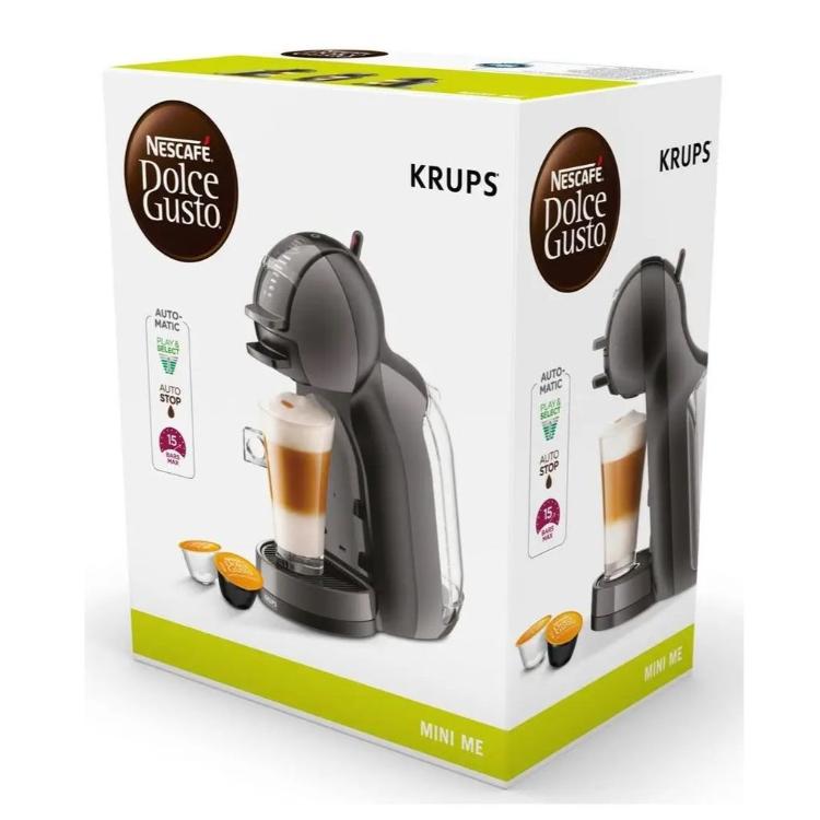 Kavni aparat NESCAFÉ DG Mini me KP123810 Krups, črn/atracit