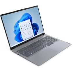 Lenovo ThinkBook z elegantnim sivim aluminijastim ohišjem, bogatim naborom priključkov in veliko sledilno ploščico združuje sodoben videz, mobilnost in zanesljivo produktivnost.