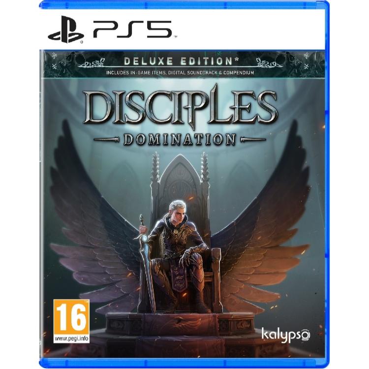 Disciples: Domination Deluxe Edition za PlayStation 5 je temačna fantazijska strateška igra, v kateri igralci vodijo frakcije, gradijo vojske in se borijo za prevlado v mističnem svetu.
