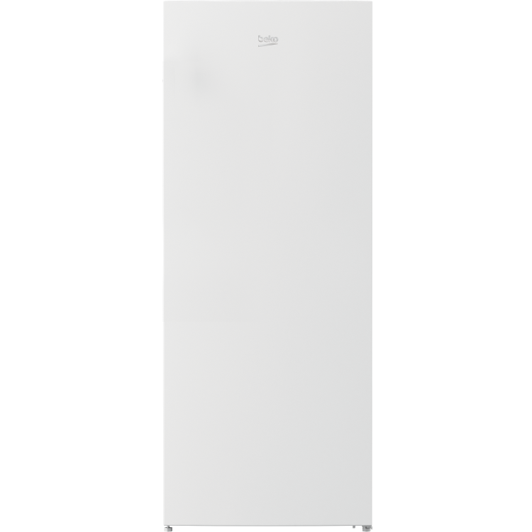 Beko hladilnik RSSA290M41WN v beli barvi z enojnimi vrati, minimalističnim dizajnom in prostorno prostostoječo zasnovo za shranjevanje živil.