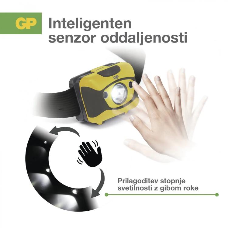 Naglavna LED svetilka GP Discovery CH46, 300 lm