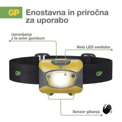 Naglavna LED svetilka GP Discovery CH46, 300 lm