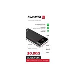 Prenosna baterija Swissten Black Core, 30000 mAh
