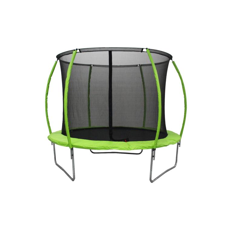 Trampolin LEGONI SPACE z zaščitno mrežo 366 cm, zelen