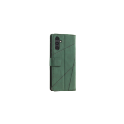 Preklopna torbica (WLGO-Lines) za Samsung Galaxy S24 Fe, zelen