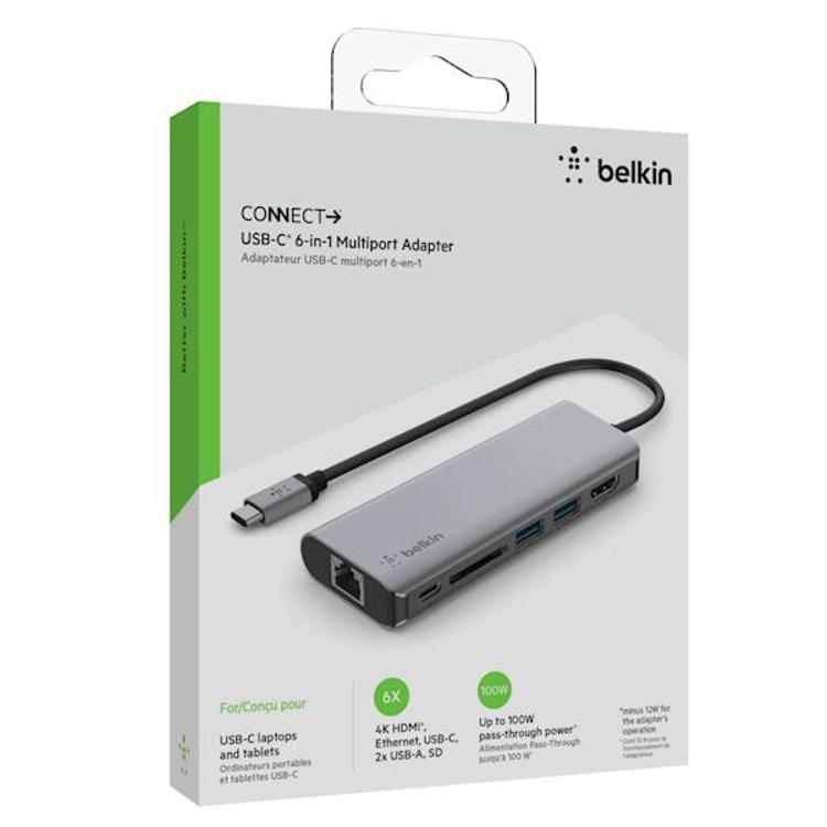 Media HUB Belkin USB-C, 6v1