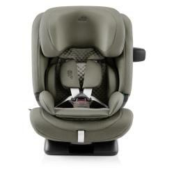 Britax Römer Advansafix Pro Lux i‑Size avtosedež v barvi Urban Olive, sprednji pogled z 5‑točkovnim varnostnim pasom.