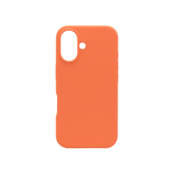 Silikonski oranžen ovitek za Apple iPhone 17 z mehkim (soft touch) zaključkom in natančnim izrezom za kamero