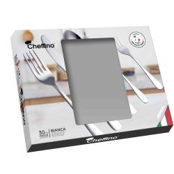 Embalaža Cheffino Bianca jedilnega pribora, 30‑delni komplet iz nerjavečega jekla.