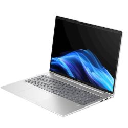 Odprt srebrn HP ProBook s pogledom naravnost na zaslon in tipkovnico.