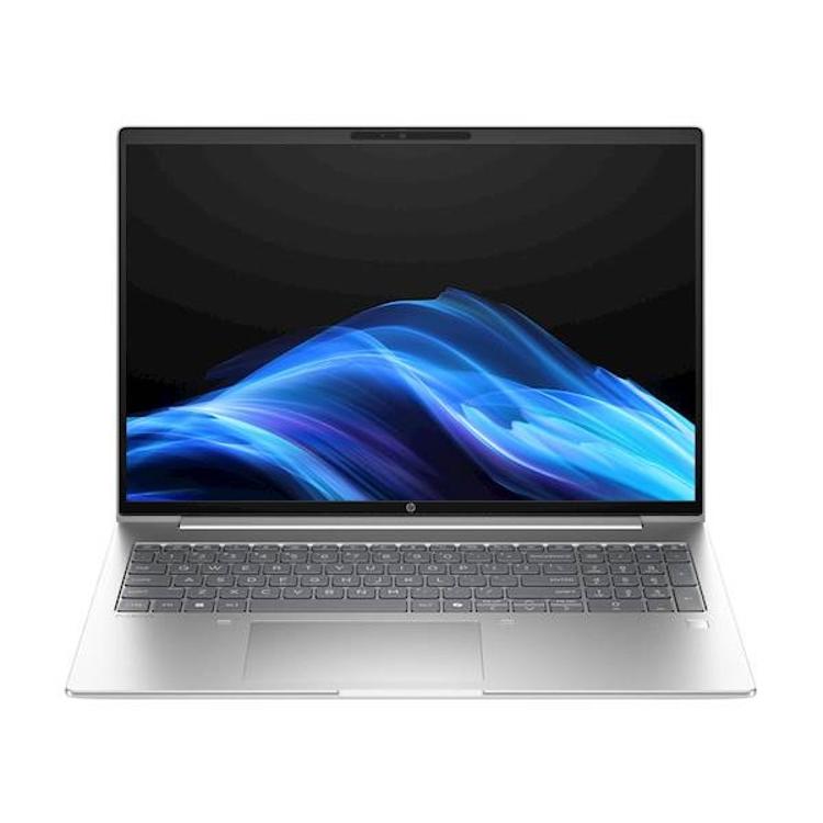 : HP ProBook prenosnik z velikim zaslonom, prikazan pod kotom z leve strani.