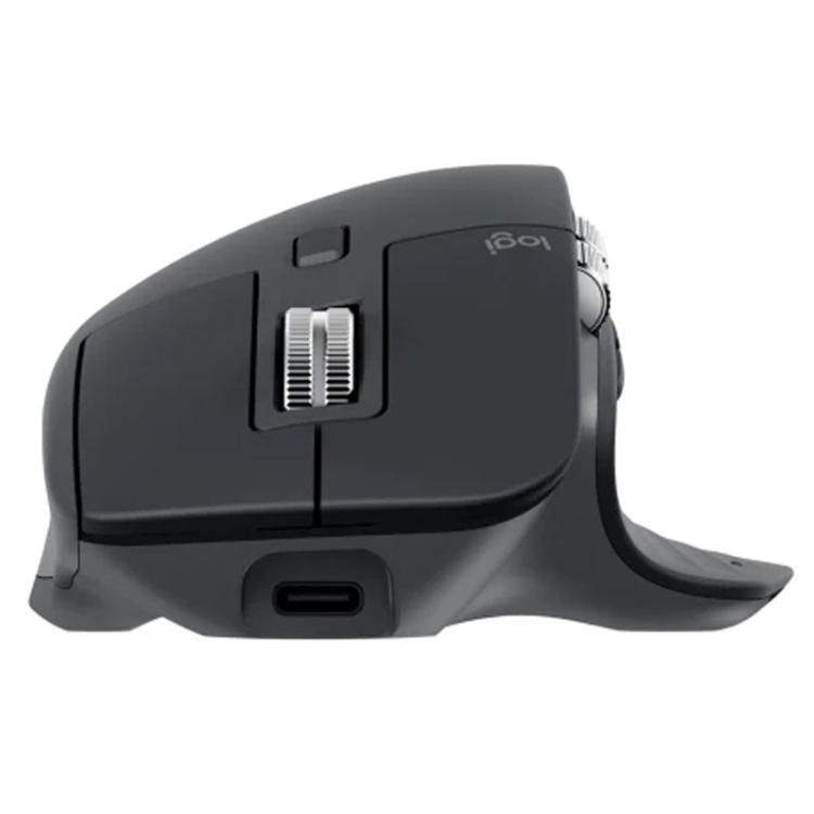 Premium brezžična miška Logitech MX Master 3S z USB-C polnjenjem, večtočkovno povezljivostjo in elegantnim grafitnim dizajnom združuje vrhunsko zmogljivost, udobje in sodobno povezljivost za profesionalne uporabnike.