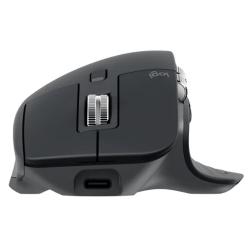 Premium brezžična miška Logitech MX Master 3S z USB-C polnjenjem, večtočkovno povezljivostjo in elegantnim grafitnim dizajnom združuje vrhunsko zmogljivost, udobje in sodobno povezljivost za profesionalne uporabnike.