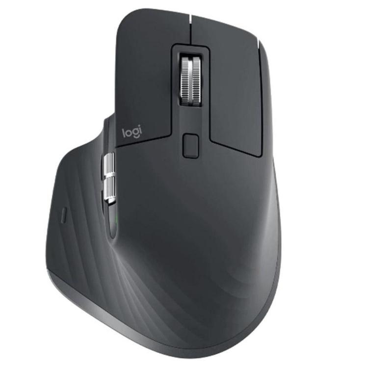 Brezžična ergonomska miška Logitech MX Master 3S z naprednim senzorjem, tihimi kliki in prilagodljivimi gumbi omogoča izjemno udobje ter visoko produktivnost pri vsakodnevnem delu.