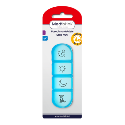 Dnevna posodica za tablete Mediblink Stela mini 4x/dan M020, modra