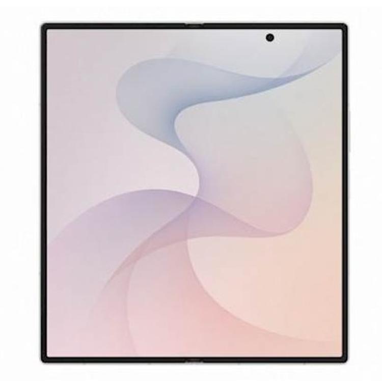 Samsung Galaxy Z Fold8 Ultra 512GB Cream – odprt prepogljiv telefon z velikim notranjim zaslonom, tankimi robovi in svetlim ozadjem.