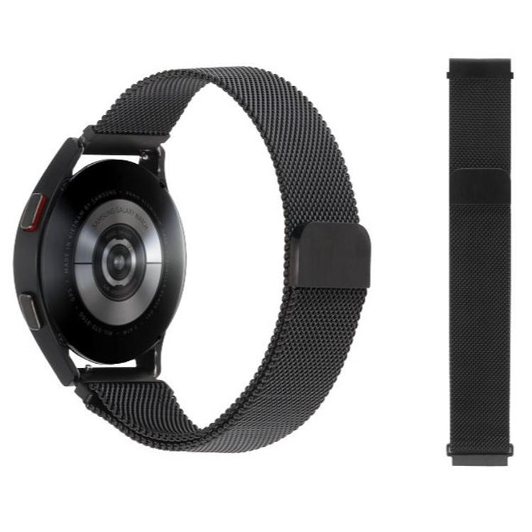 Kovinski magnetni pašček 22mm, črn, za pametno uro