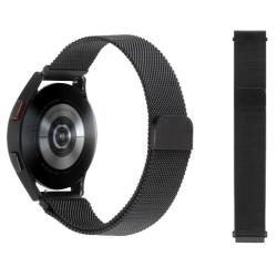 Kovinski magnetni pašček 22mm, črn, za pametno uro