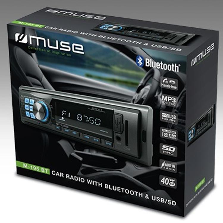 Avtoradio MUSE M-195, MP3, BT, USB-SD-MMC, 4 x 40 W_2