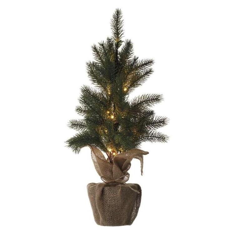 Božična LED jelka, 52 cm, 3x AA, notranja, topla bela