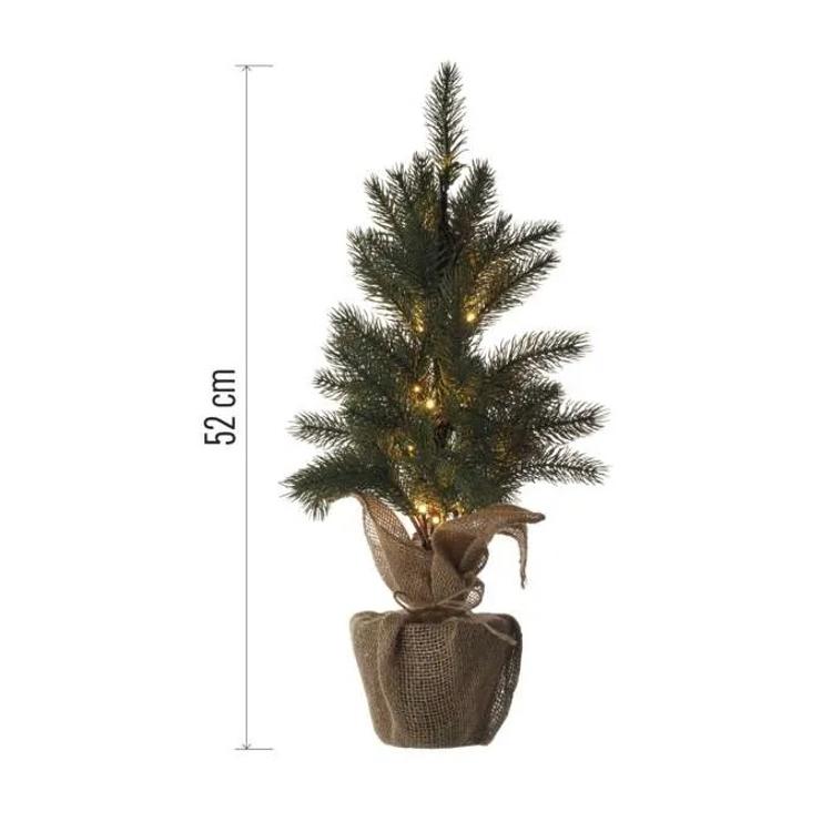 Božična LED jelka, 52 cm, 3x AA, notranja, topla bela
