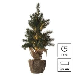 Božična LED jelka, 52 cm, 3x AA, notranja, topla bela