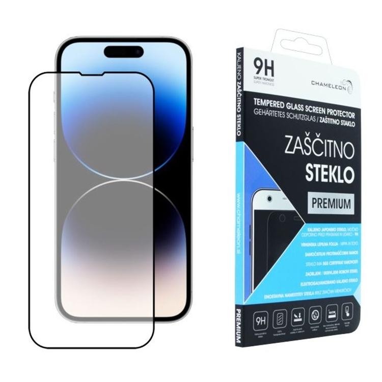 Zaščitno steklo premium do roba (0,33) za Apple iphone 14 pro, črno