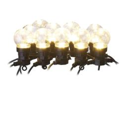Svetlobna veriga 50 LED 10x party lučke prozorne, 5 m, zunanja in notranja