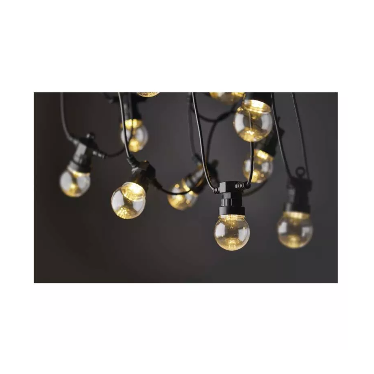 Svetlobna veriga 50 LED 10x party lučke prozorne, 5 m, zunanja in notranja_6