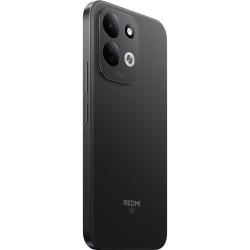 Črni pametni telefon Redmi 5G, prikazan iz zadnje stranske perspektive z izpostavljenim modulom dvojne kamere 50 MP AI.