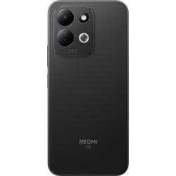 Zadnja stran črnega pametnega telefona Redmi 5G z dvojno 50 MP AI kamero in ravnim ohišjem.