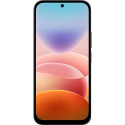 Sprednja stran črnega pametnega telefona Redmi 5G z velikim zaslonom in osrednjo sprednjo kamero v zaslonu.