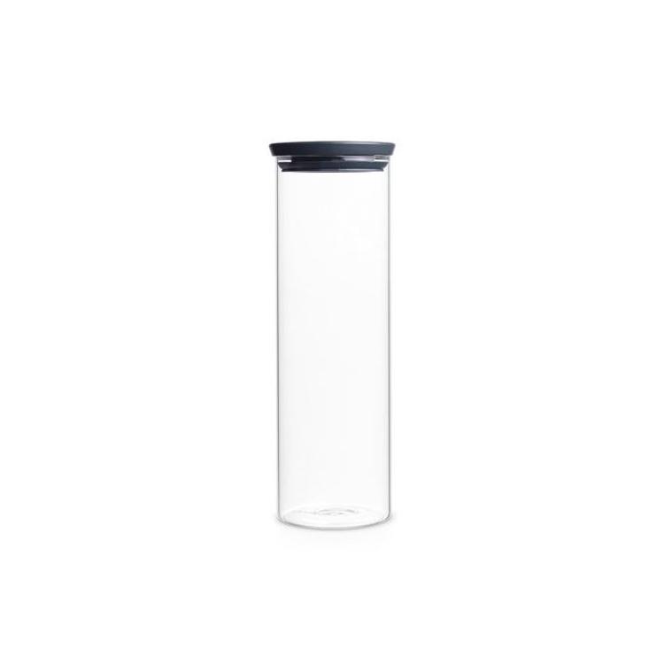 Brabantia stekleni kozarec za živila s pokrovom in silikonskim tesnilom za varno shranjevanje suhih živil.