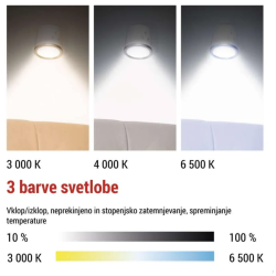 Namizna LED svetilka Emos ABBIE, polnilna, bela