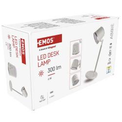 Namizna LED svetilka Emos ABBIE, polnilna, bela
