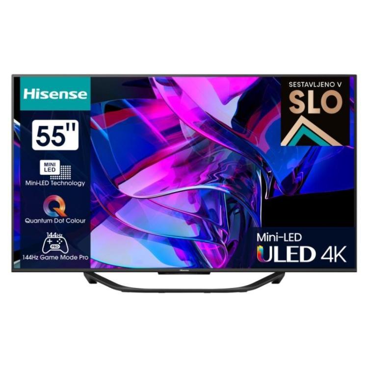 Televizor Hisense 55U7KQ, 4K Ultra HD, miniLED, Smart TV, diagonala 139 cm