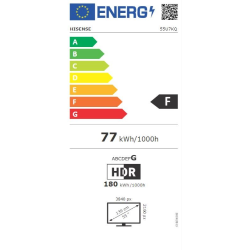 Televizor Hisense 55U7KQ, 4K Ultra HD, miniLED, Smart TV, diagonala 139 cm