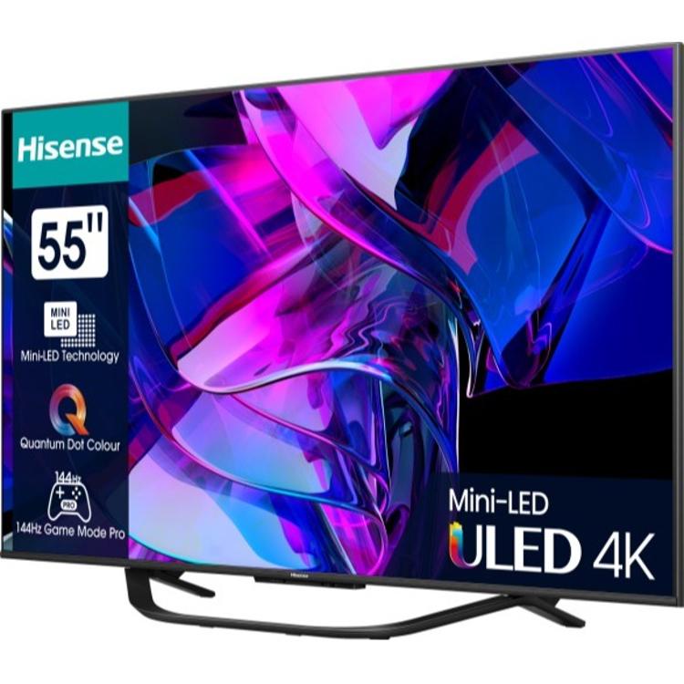 Televizor Hisense 55U7KQ, 4K Ultra HD, miniLED, Smart TV, diagonala 139 cm