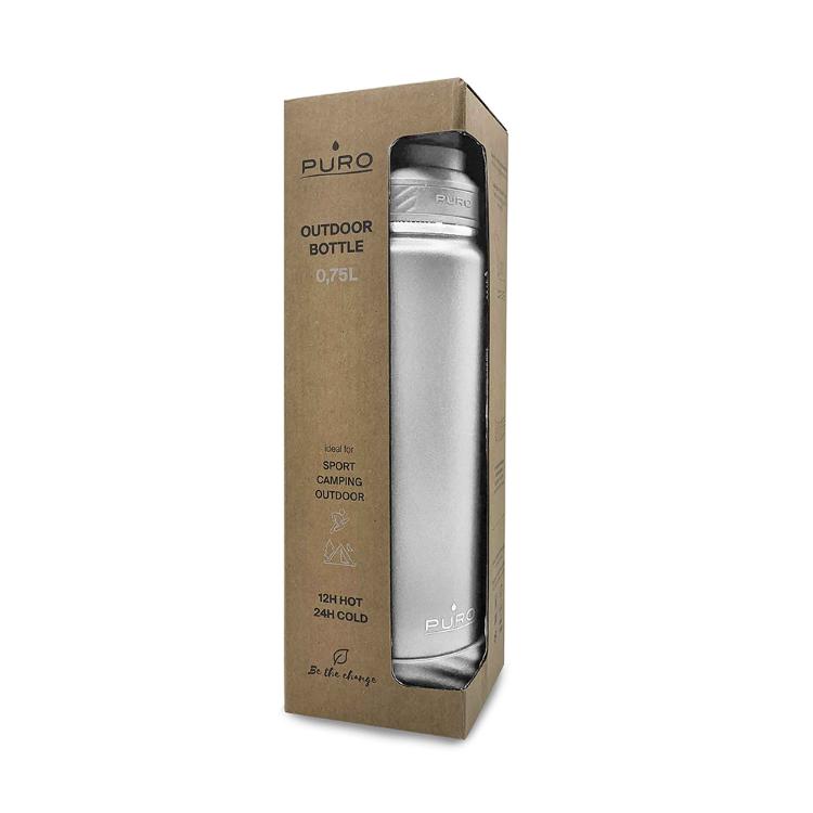 Steklenica Puro OUTDOOR termo, nerjaveče jeklo, 750 ml, svetlo siva_3
