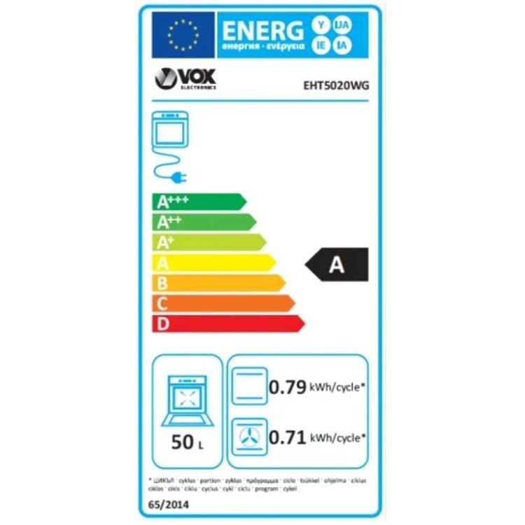 Električni štedilnik VOX EHT 5020 WG, 4x elektrika